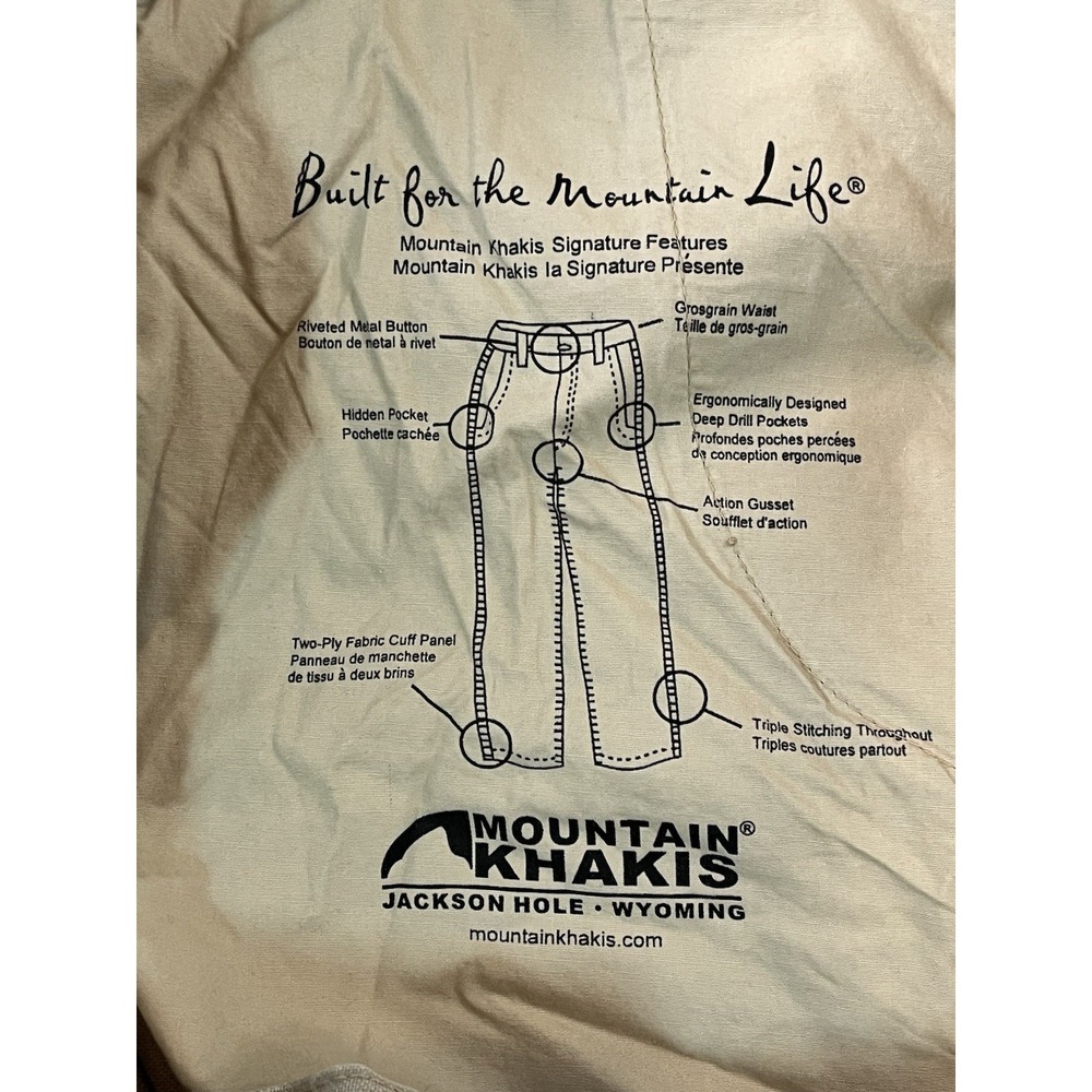 Mountain Khakis Original Mountain Pants Mens 42x30 Beige Relaxed Fit Canvas - Picture 7 of 8
